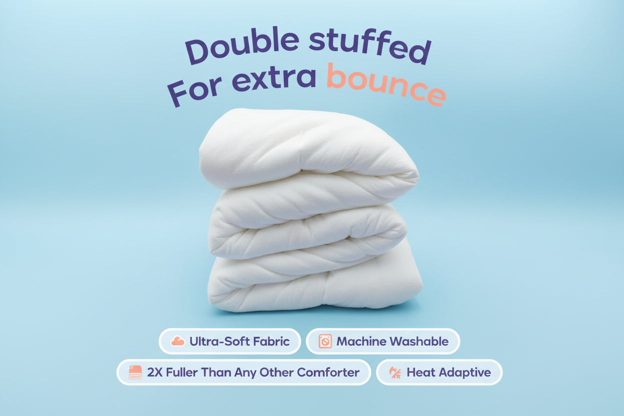 CozyClouds Comforter - 3-Piece Brushed Cotton Bedding Set - Premium Duvet Cover & Pillowcases