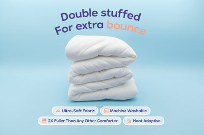 CozyClouds Comforter - 3-Piece Brushed Cotton Bedding Set - Premium Duvet Cover & Pillowcases