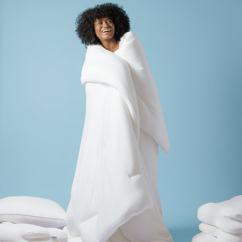 CozyClouds Comforter - 3-Piece Brushed Cotton Bedding Set - Premium Duvet Cover & Pillowcases