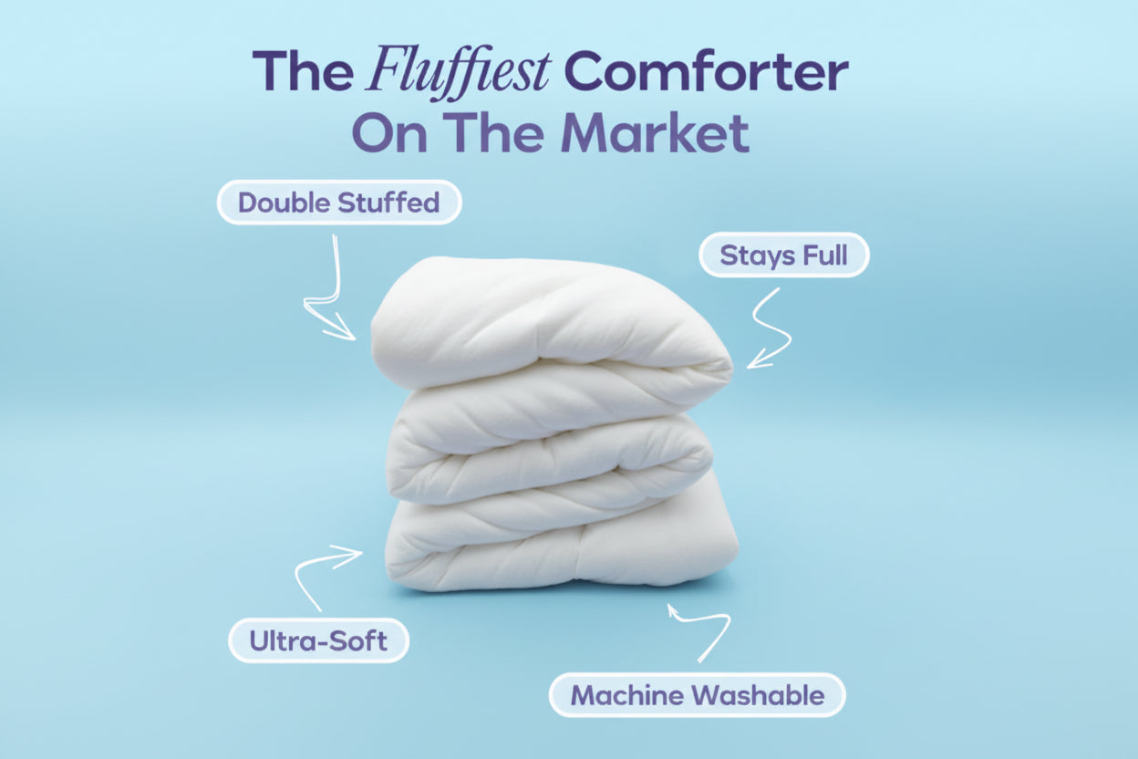 CozyClouds Comforter - 3-Piece Brushed Cotton Bedding Set - Premium Duvet Cover & Pillowcases