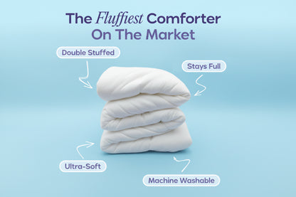 CozyClouds Comforter - 3-Piece Brushed Cotton Bedding Set - Premium Duvet Cover & Pillowcases